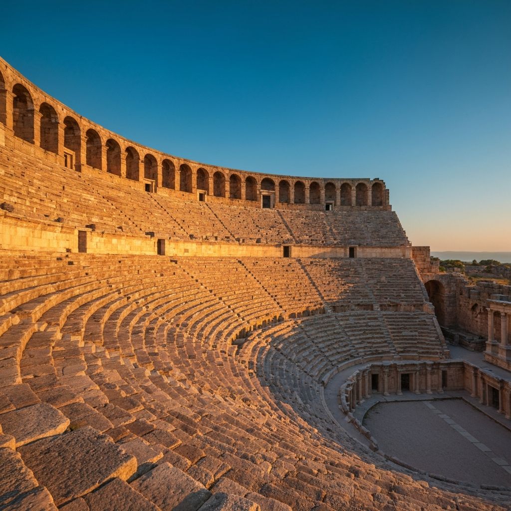 Aspendos Amphitheater interior view