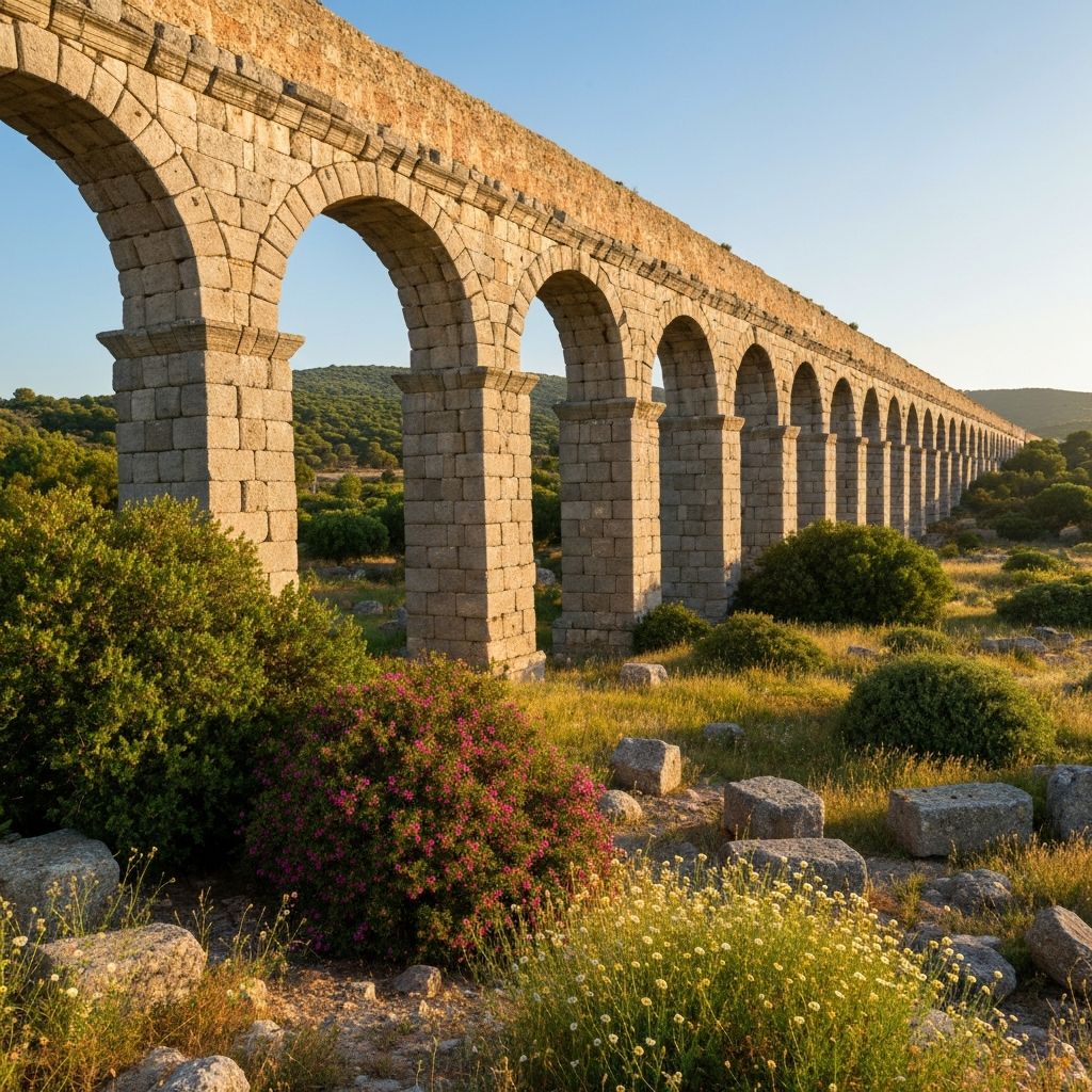 Aspendos Aqueduct ruins
