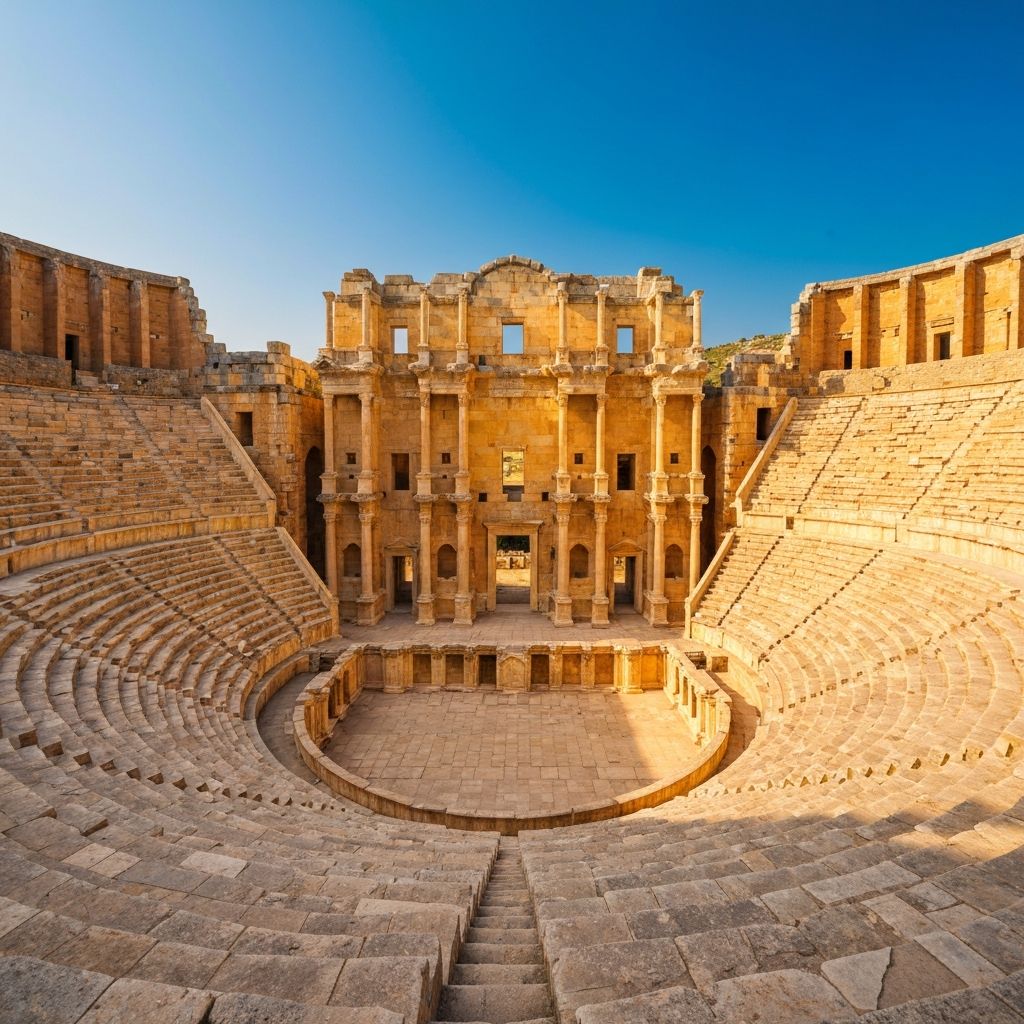 Aspendos Theatre architecture details